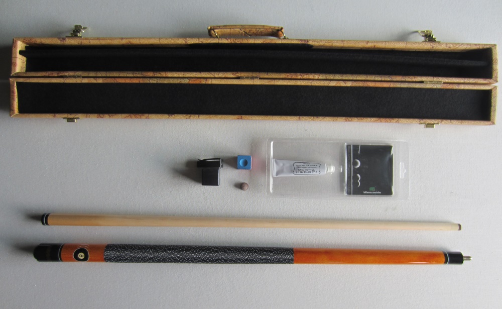 Taco Carambolal WINNER  - 12 mm + Mala Mapa 1P/1V + Cola ponteiras + Porta Giz Magn�tico + Solas + Giz