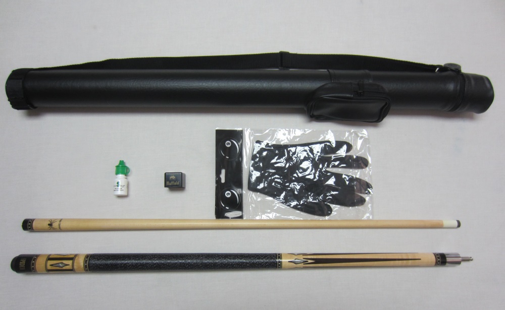 Taco Pool SPIDER - 13 mm + Estojo 1P/1V + Luvas Dynamic + Porta giz Buffalo + Liquido alisar varas