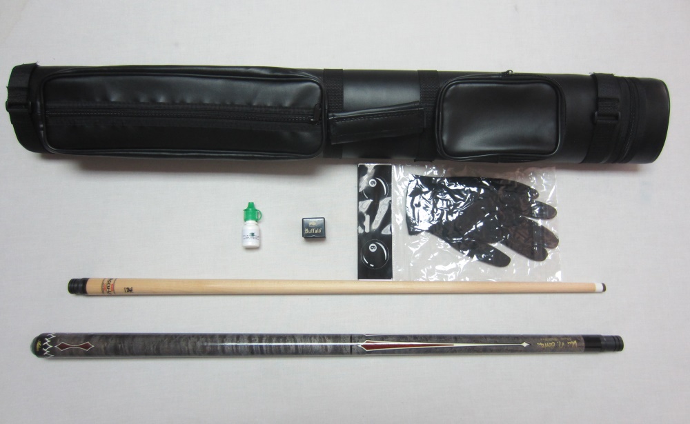 Taco Carambola Rui Manuel - 12 mm + Estojo WINNER 2P/2V + Liquido alisar varas + Porta GizBuffalo + Luvas Dynamic