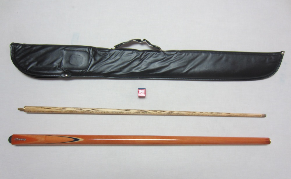 Taco Snooker WINNER 11 mm + Saca preta + Giz