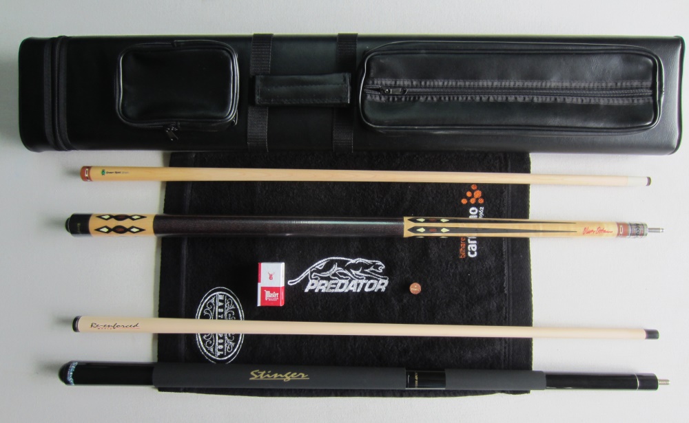 Taco Pool BCE - 13 mm + Taco Pool Stinger - 13 mmm + Estojo Oval WINNER 2P/2V + Toalha Predator + Giz + Sola