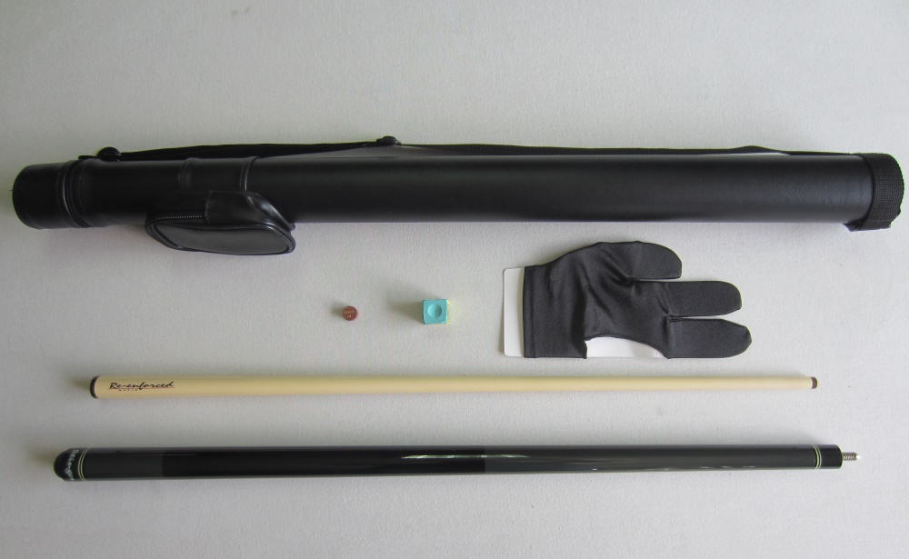 Taco Carambola - 12 mm + Estojo WINNER 1P/1V + Luva + Solas + Giz